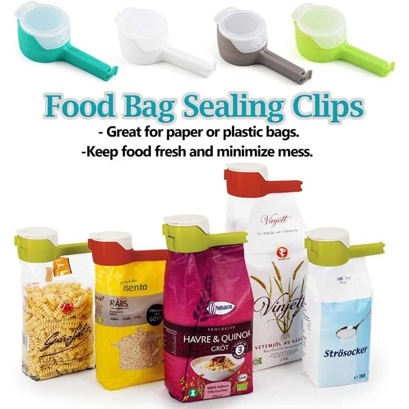 Food Sealing Clip with Discharge Nozzle Plastic Bag Moisture Sealing Clamp Food