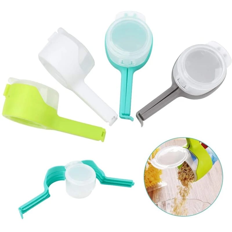 Food Sealing Clip with Discharge Nozzle Plastic Bag Moisture Sealing Clamp Food