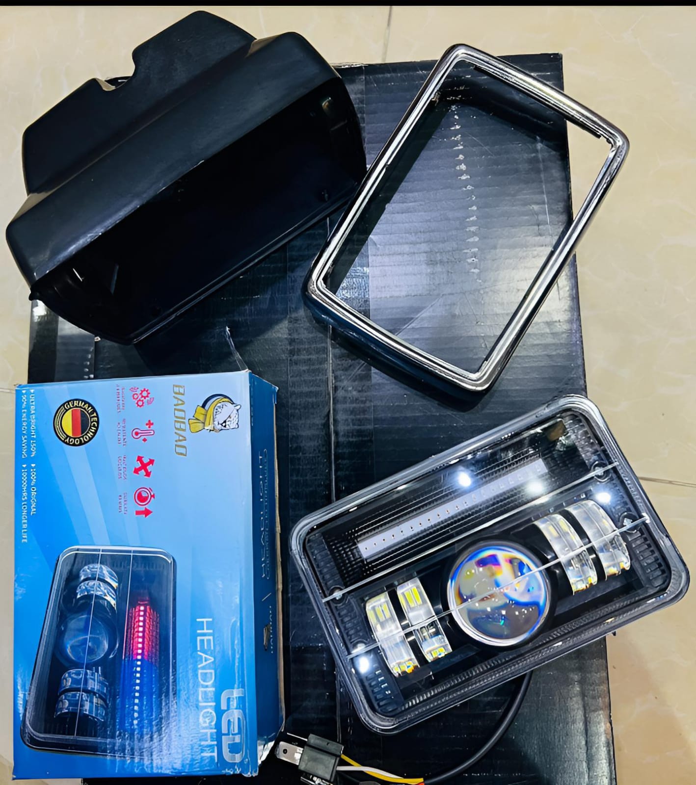 LED Headlight 6 × 4 / square led light 4 × 6
