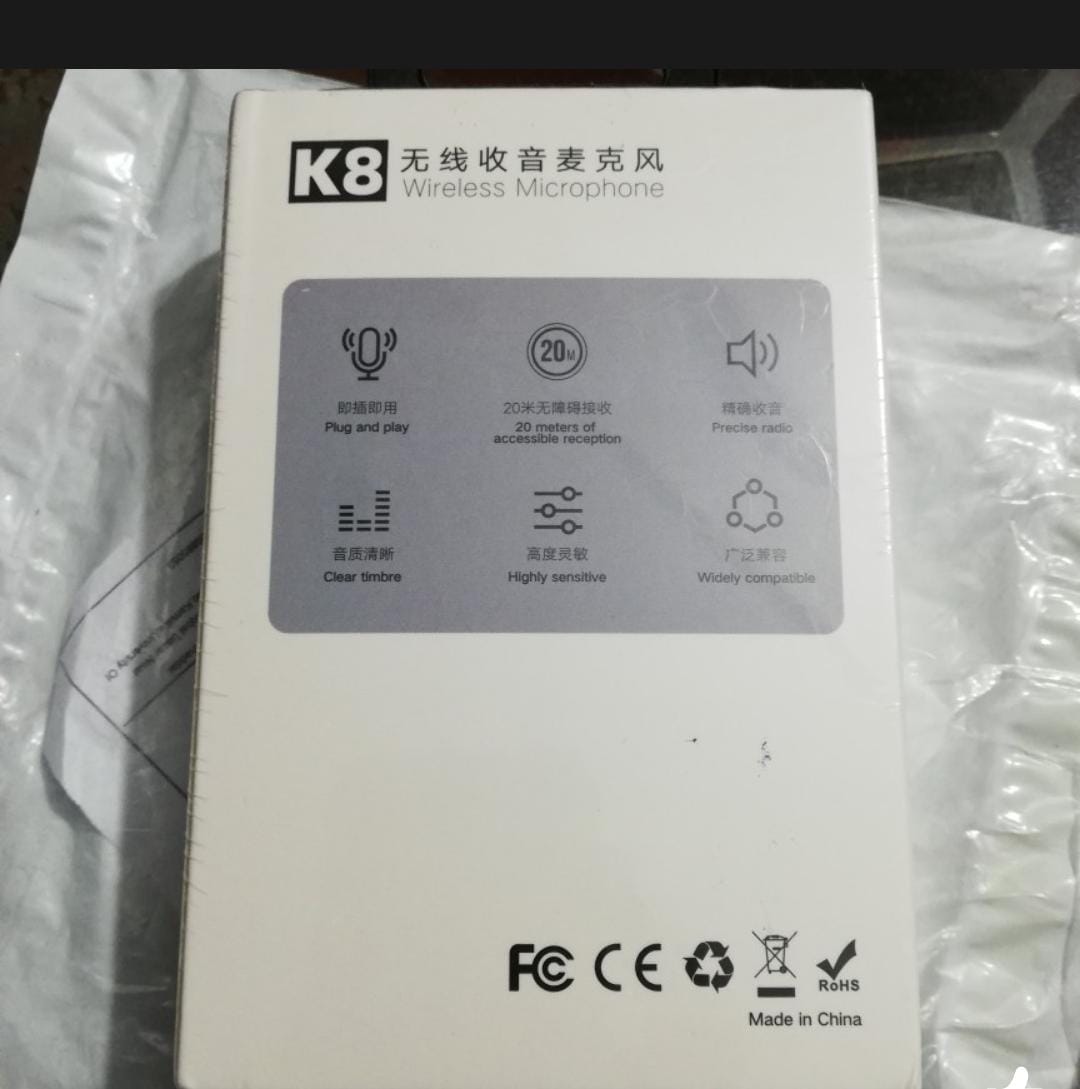 K8 Collar Wireless Microphone Type C Supported