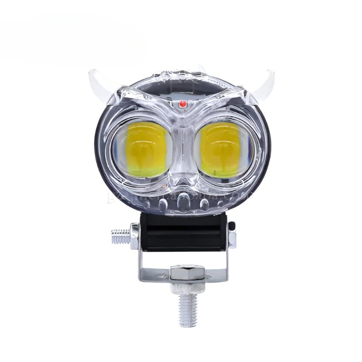 Pack of 1 Owl Fog Light for Bikes metal body -