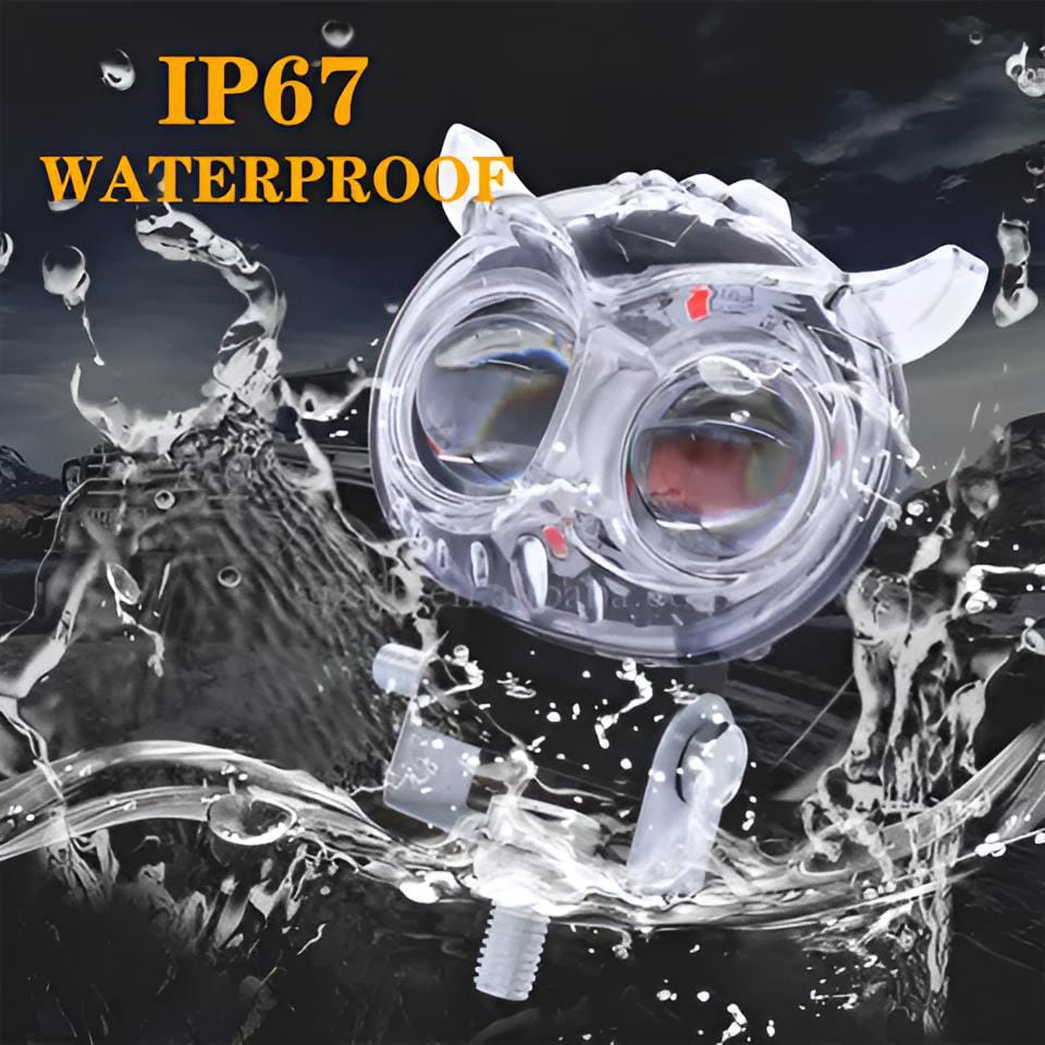 Pack of 1 Owl Fog Light for Bikes metal body -