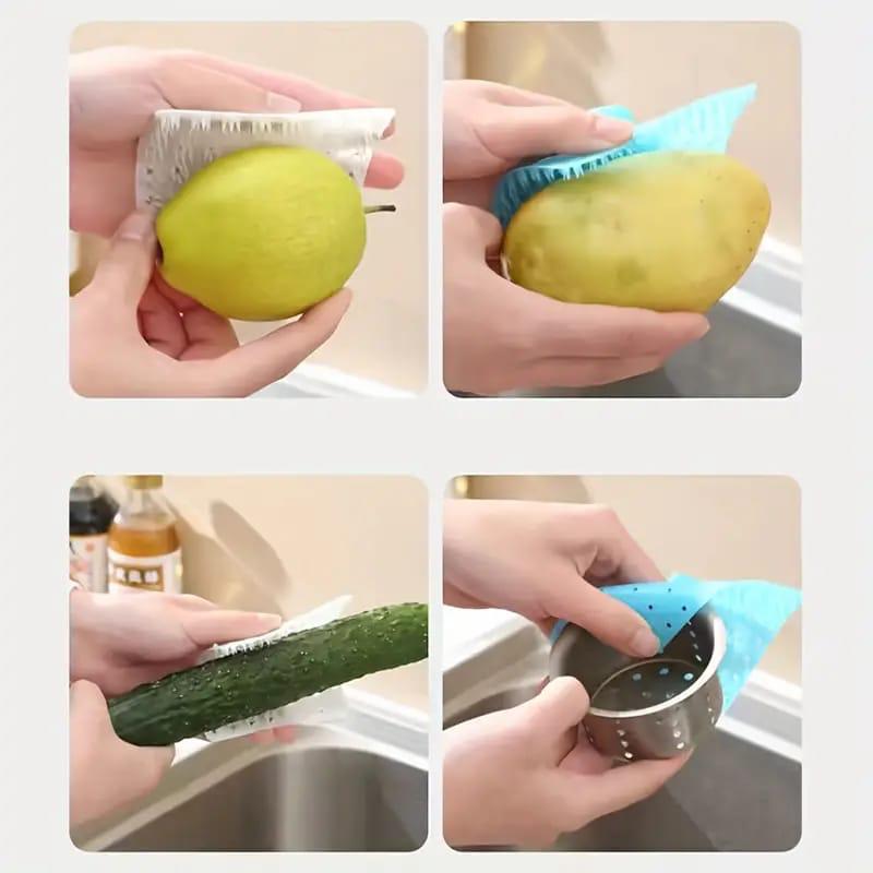 Multifunctional Soft Silicone Brush | Multipurpose vegetable peeler | Home Cleaning Brush