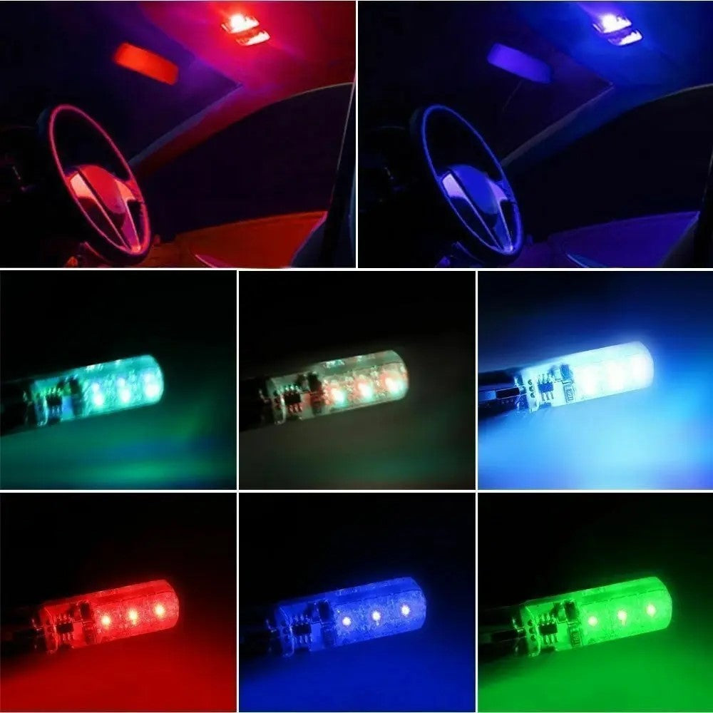 SMDs LED Car Parking Light Bulbs Pair Remote Control
