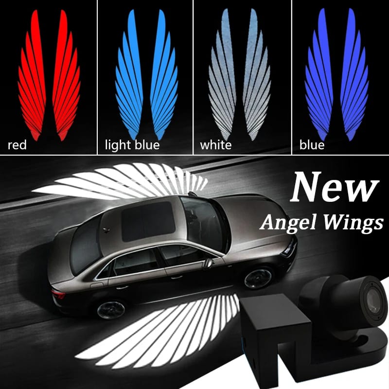 Angel Wing Light Dynamic Projection Lamp Universal Car Rear View Mirror Side
