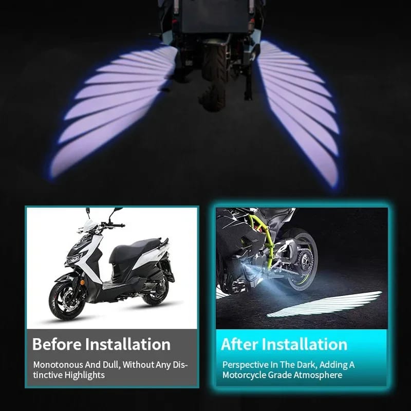 Angel Wing Light Dynamic Projection Lamp Universal Car Rear View Mirror Side