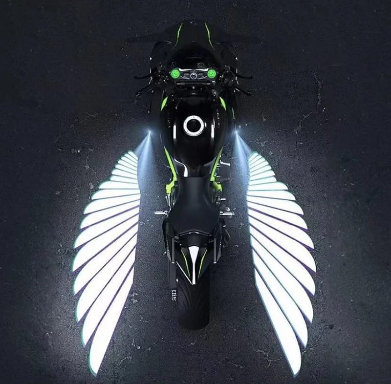 Angel Wing Light Dynamic Projection Lamp Universal Car Rear View Mirror Side