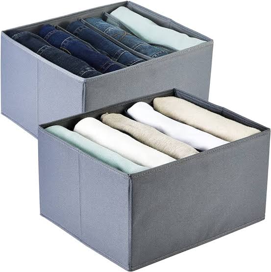 Cart Jeans organizer 6 grids foldable organize 70 GSM (random colors)