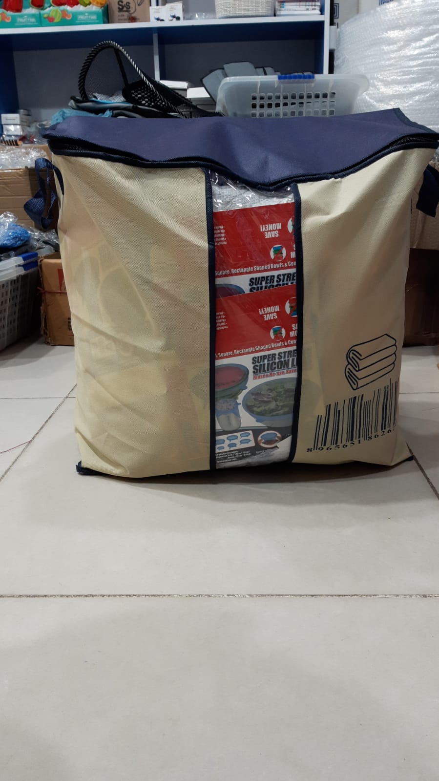 Large Non-woven Portable Clothes Storage Bag Clothing Organizer - 120 gsm (Random