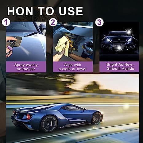 3 in 1 High Protection Quick Car Coating Spray, Ceramic Car Coating