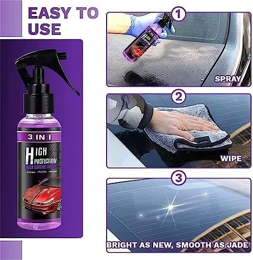 3 in 1 High Protection Quick Car Coating Spray, Ceramic Car Coating