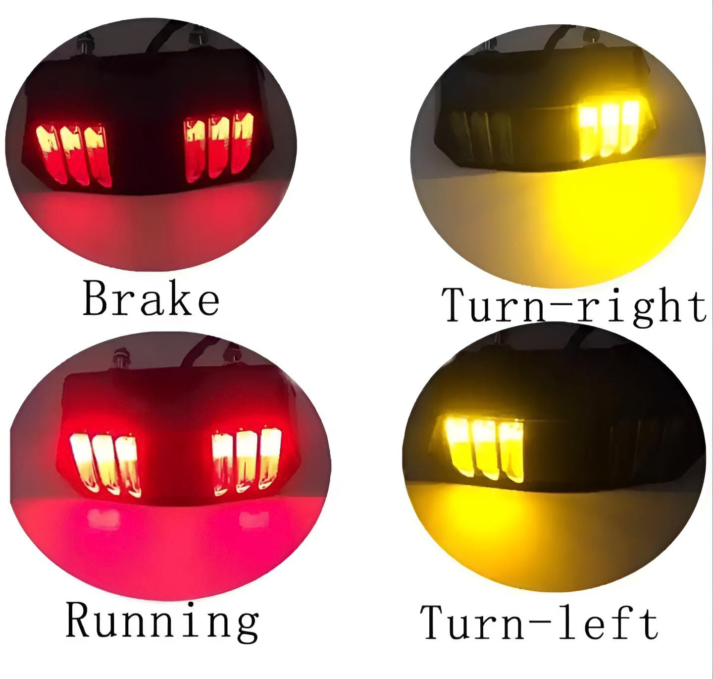 Universal Motorbike Back Light With Indicator DRL Audi Style