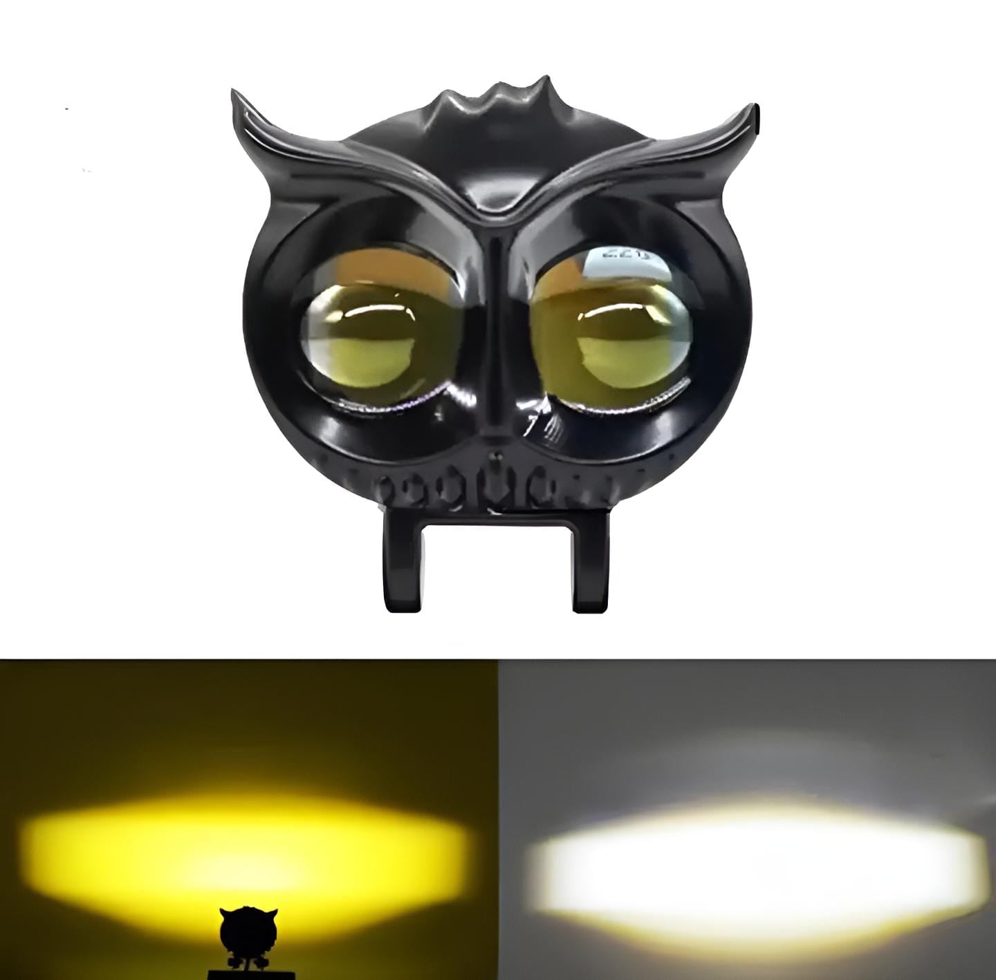 OWL Shape Fog Yellow-White & Flash light Low & High Beam Owl