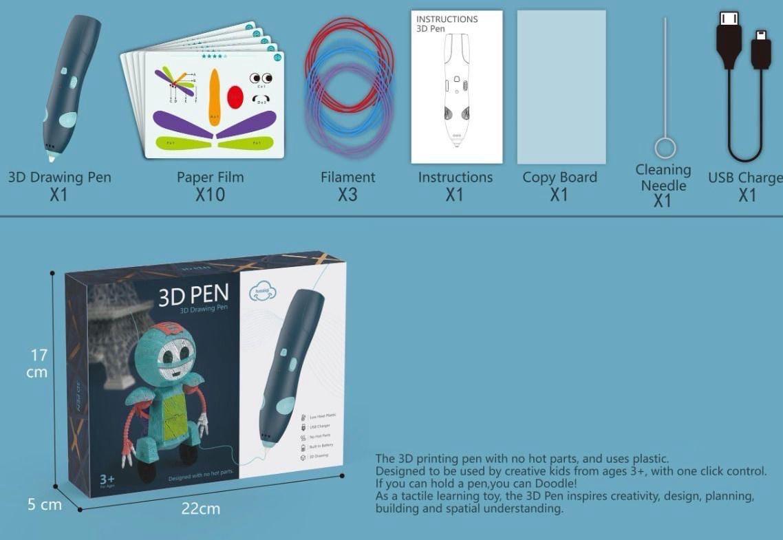 3D Pen for 3D Printing Drawing Pen USB 3D pen plus with