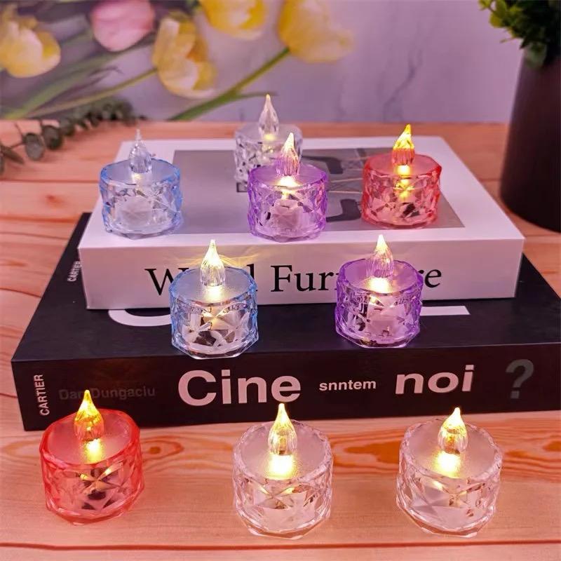 Pack of 12 Warm White Flameless Led Tealight Candle Decorative Battery Operated
