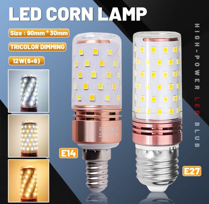 E14 LED Corn Light Lamp Bulb | 3 in 1 light modes