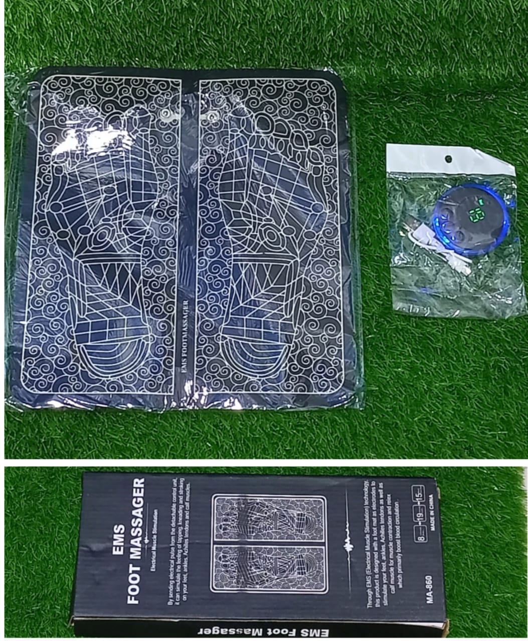 (NW00091) EMS Foot Massager Mat Electric USB Charging Smart Display Tens Acupuncture