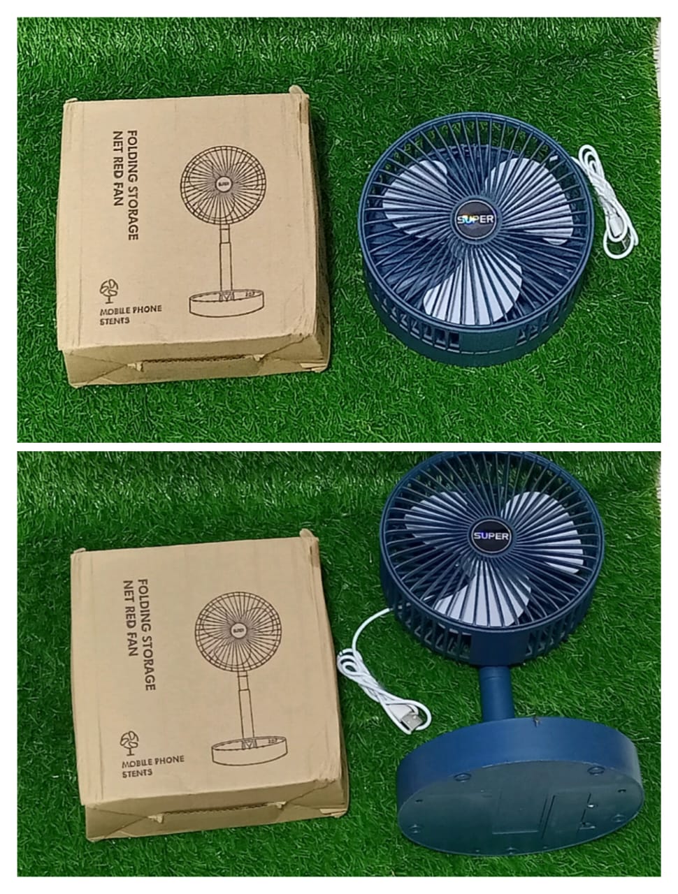 (NW00078) Telescopic Folding Fan Summer Silent Desktop Retractable Fan for Office Bedroom