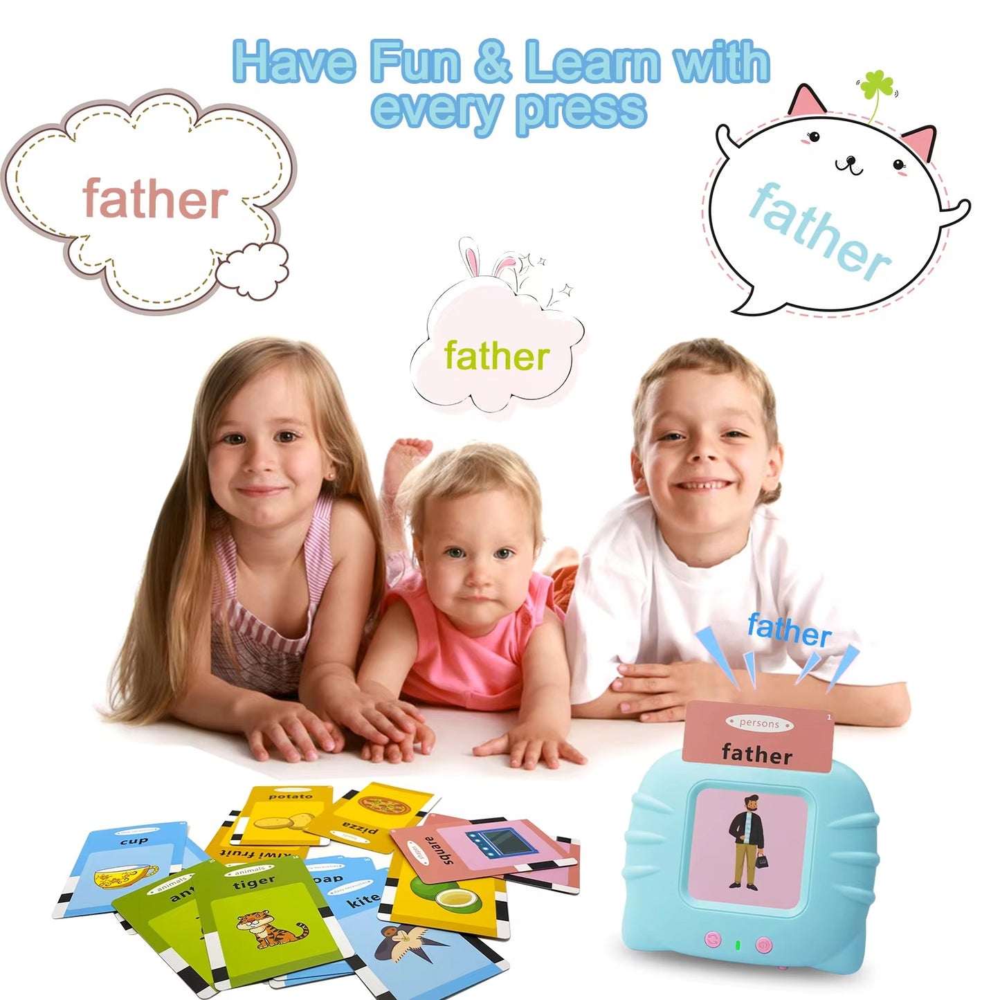 Talking flash cards Preschool learning toys Early Educational Toys English Learn to