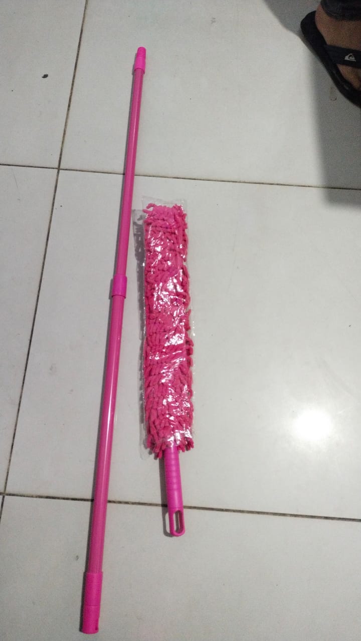 Flexible Micro Fiber Duster With Telescopic Stainless Steel Handle for Fan Cleaning