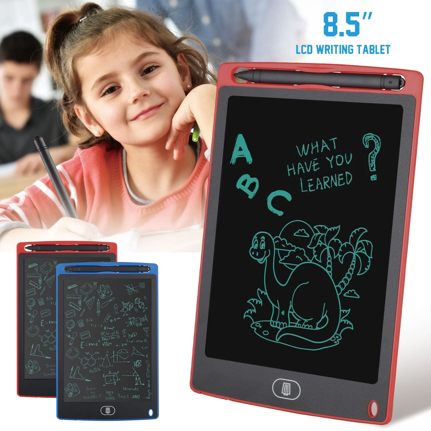 Multi-Color LCD Writing Tablet | Multi-Color Digital Drawing Pad | Erasable E-Writer