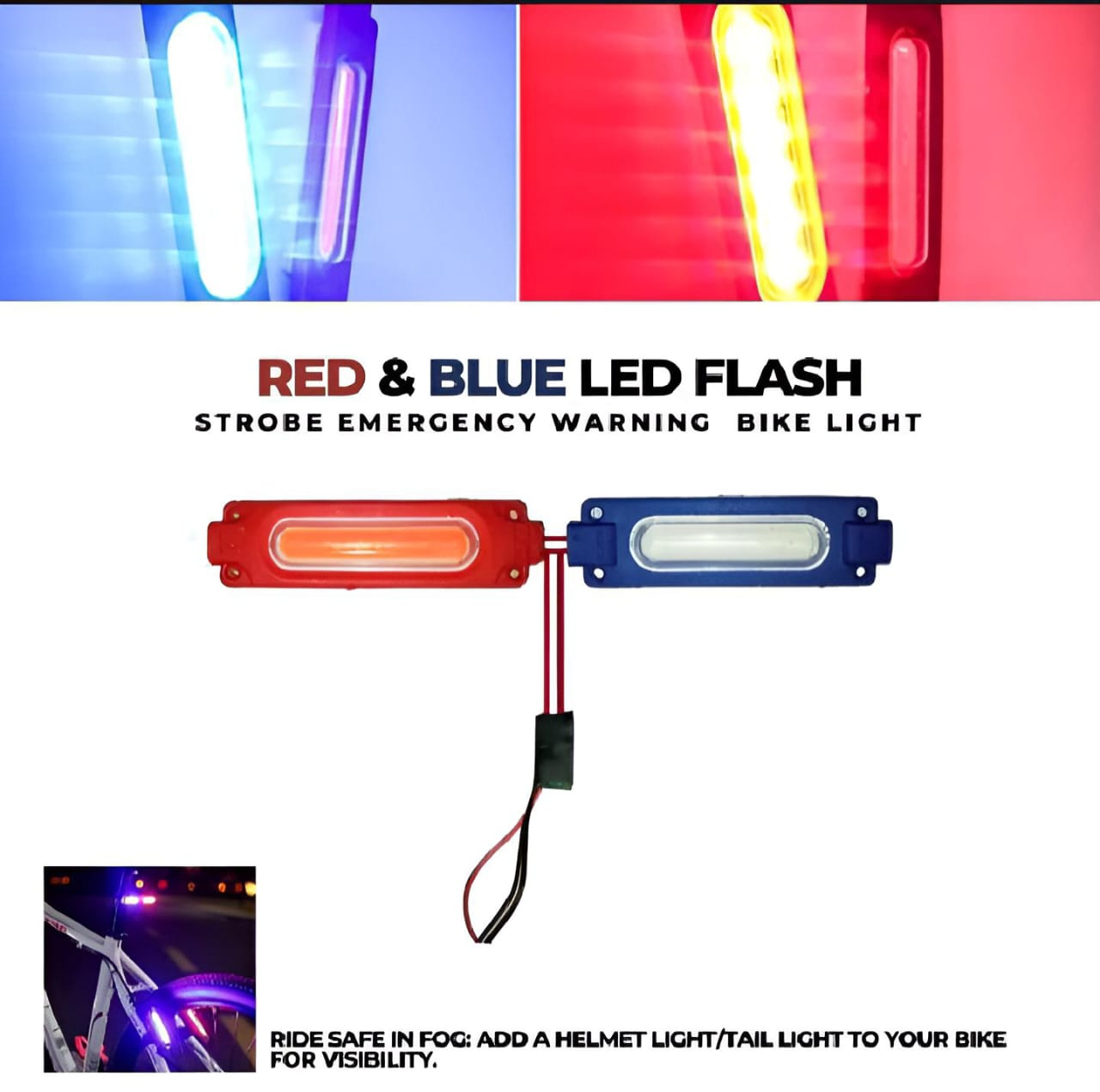 High Quality Red and Blue Flasher Light Waterproof 12V LED Light For