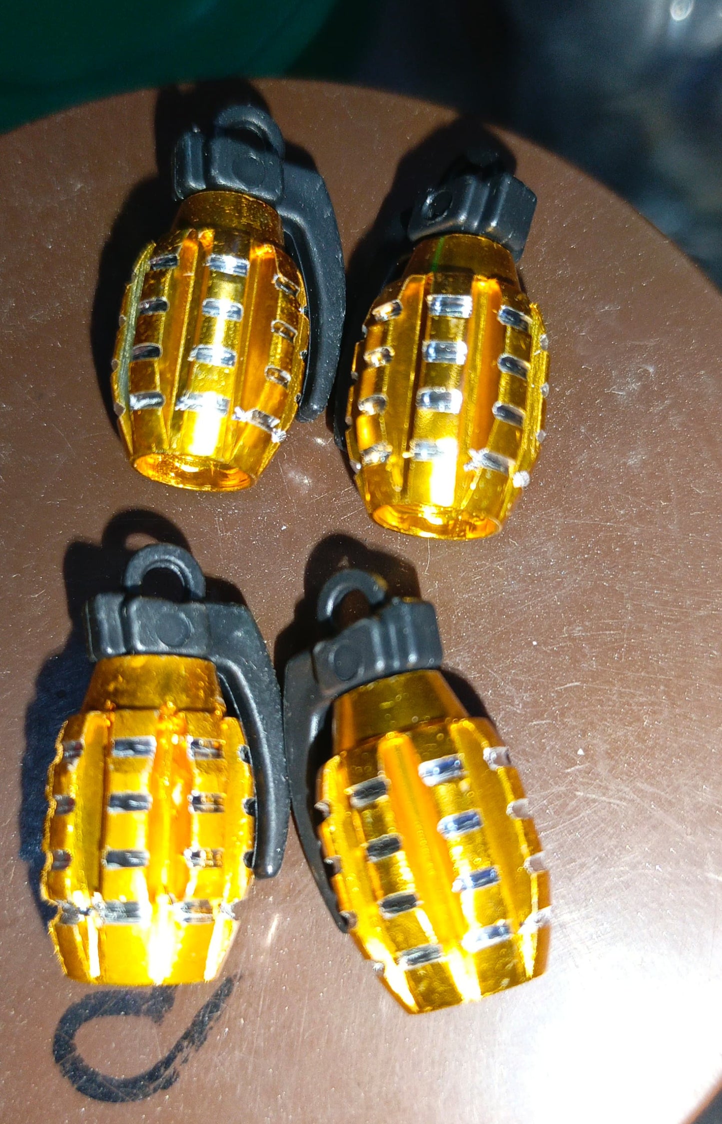 Pack of 2 - Grenade Tyre Air Valve Nozzle Caps for Car