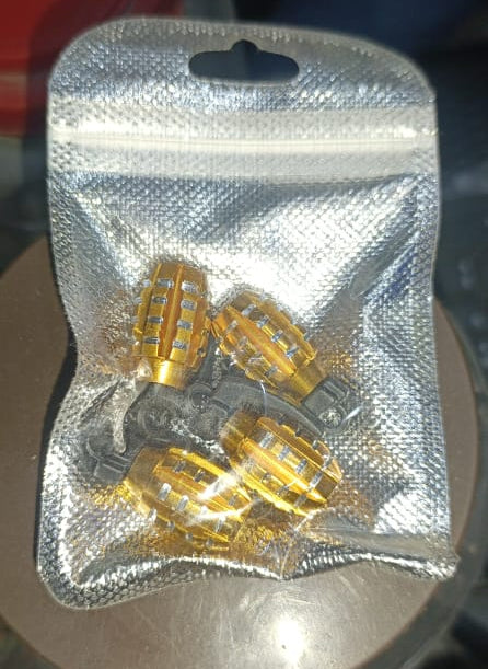 Pack of 2 - Grenade Tyre Air Valve Nozzle Caps for Car
