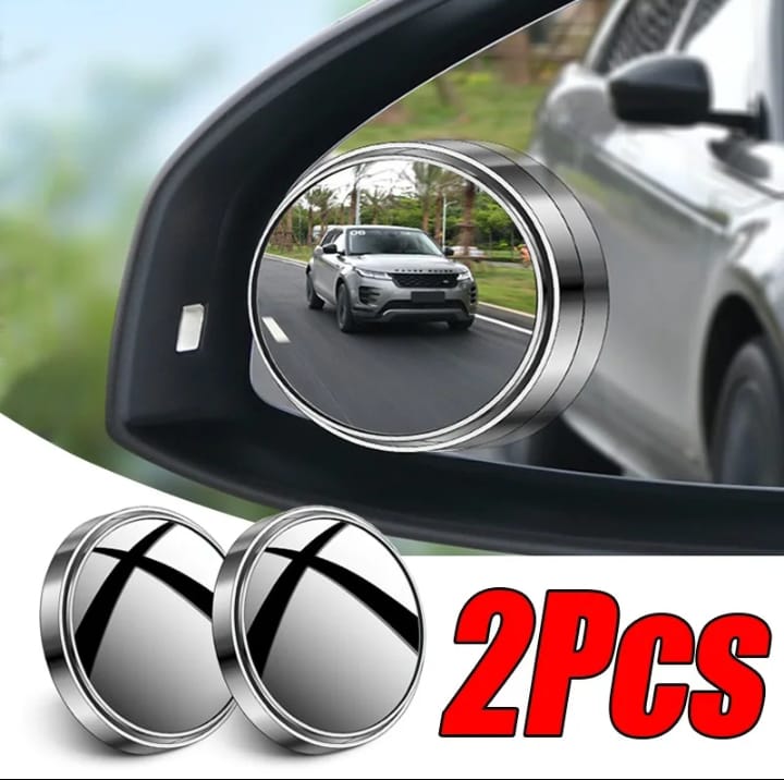 2 PCs rotatable Car Round Mirror Original Glass Rear view Blind spot
