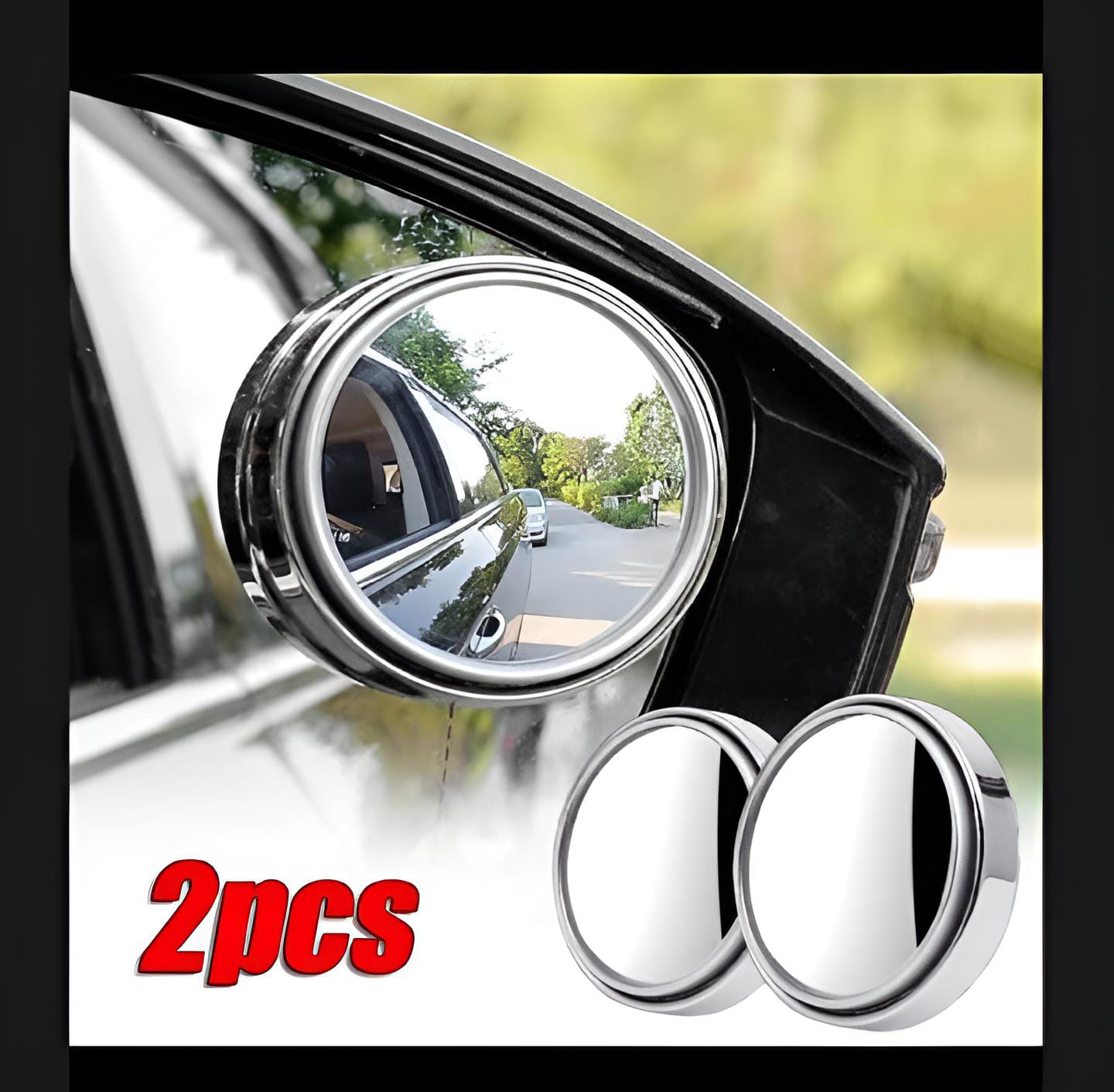 2 PCs rotatable Car Round Mirror Original Glass Rear view Blind spot