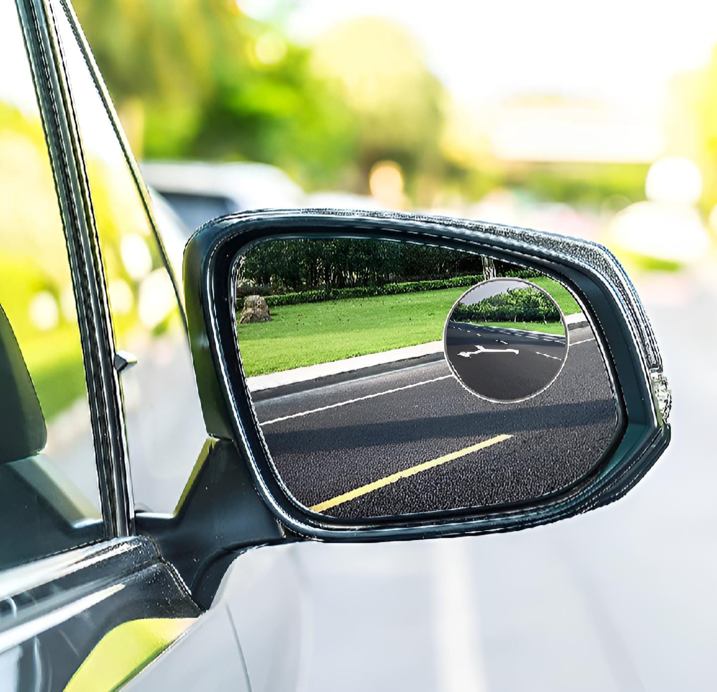2 PCs rotatable Car Round Mirror Original Glass Rear view Blind spot