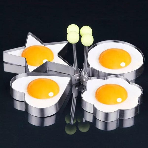 Pack of 4 Egg Shaper Kitchen Tools Star, Heart, Round, Flower Shaped