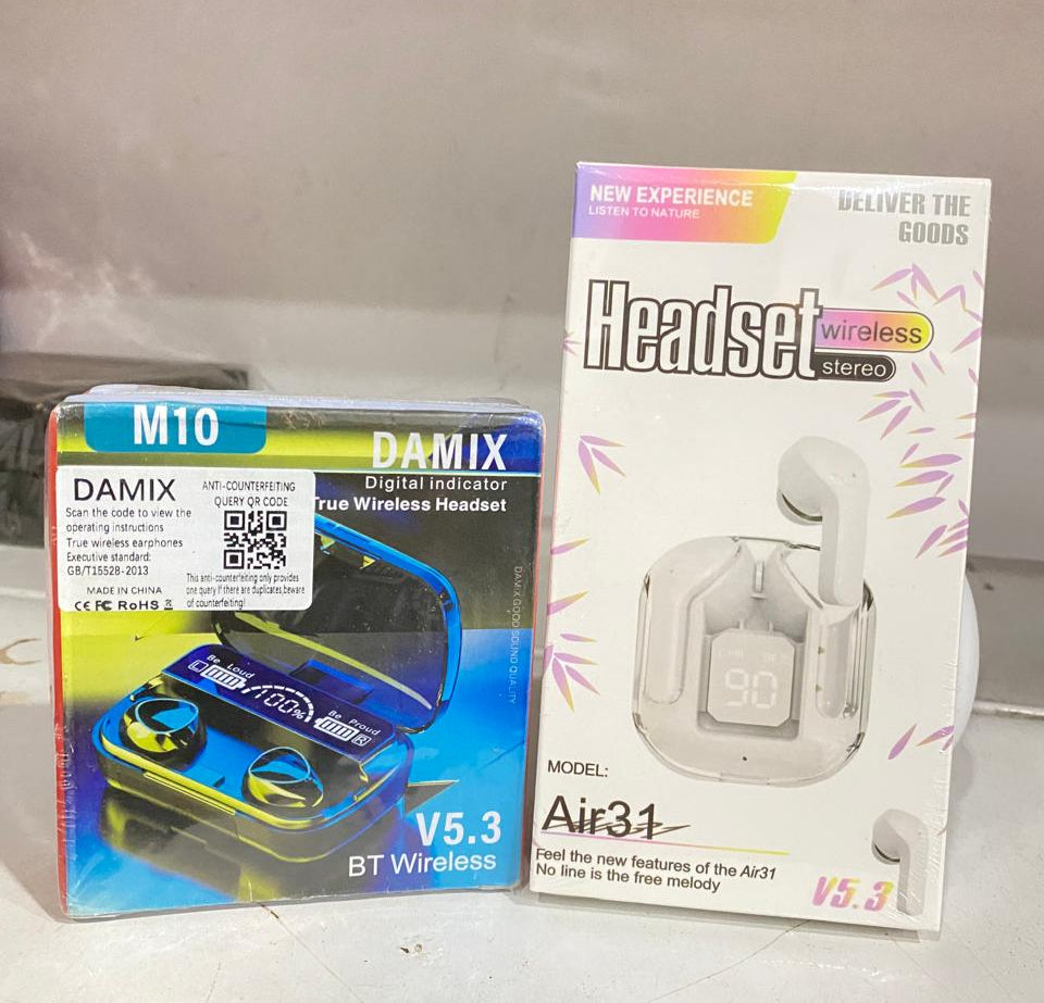 Deal pack of 2 - M10 Bluetooth Earbuds Damix & Air 31