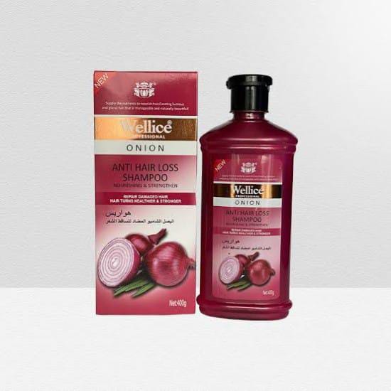 "Wellice Onion Anti Hair Loss Shampoo - Strengthening & Nourishing Formula for