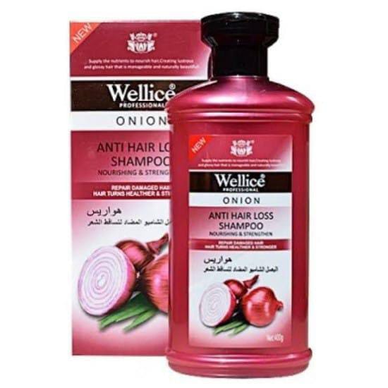 "Wellice Onion Anti Hair Loss Shampoo - Strengthening & Nourishing Formula for