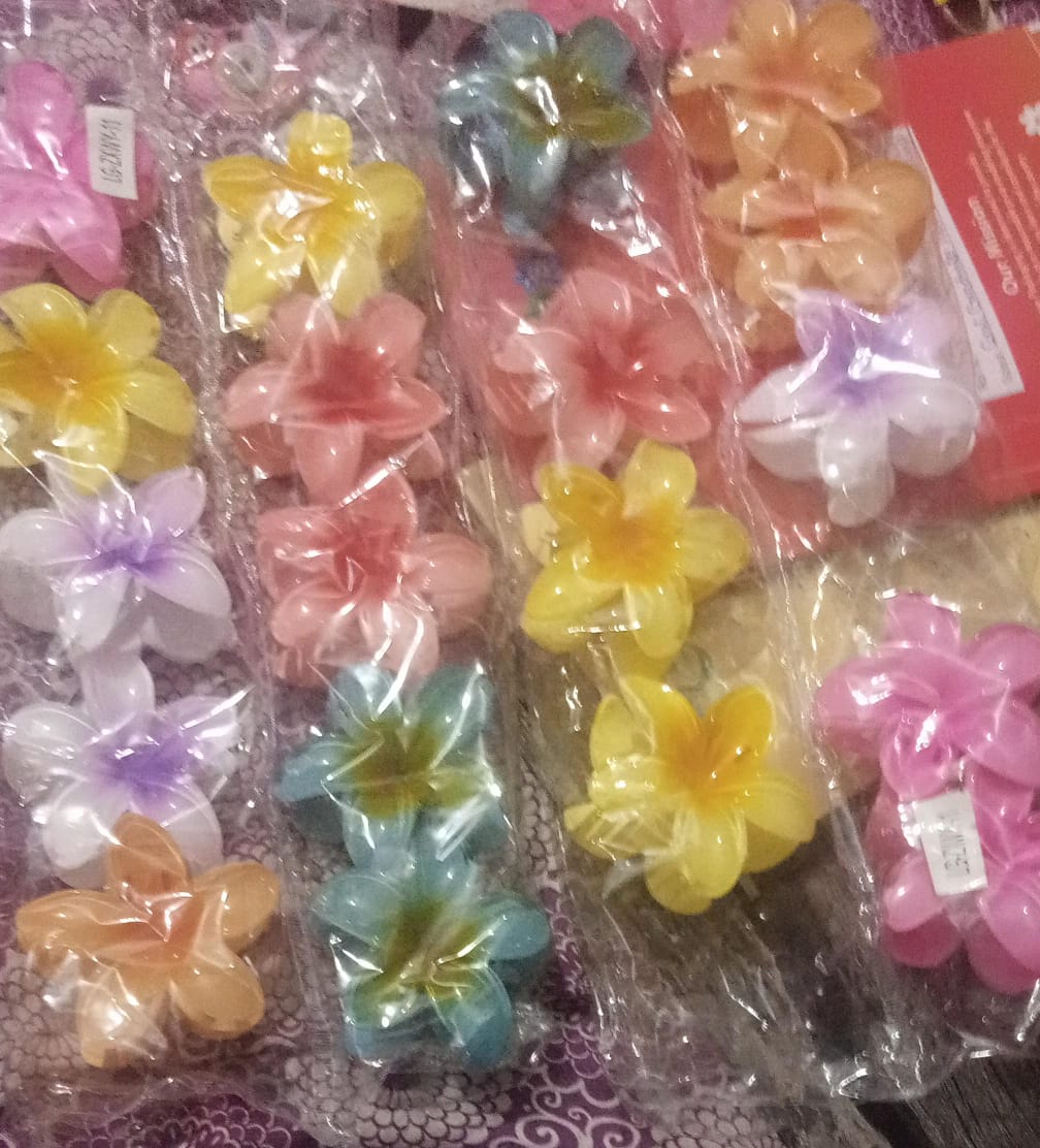 Pack of 3 - Flower Hair Clip Colorful Hair Band For girls