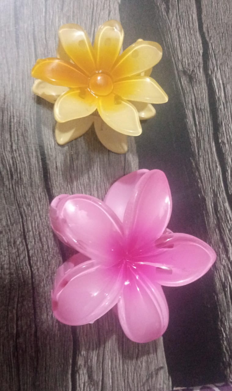 Pack of 3 - Flower Hair Clip Colorful Hair Band For girls