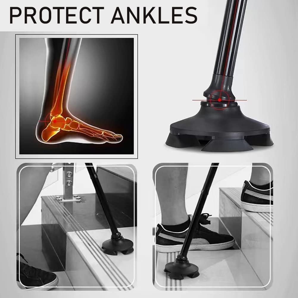 Portable Folding Walking Stick with Led Light & Aluminium Handle For Adults