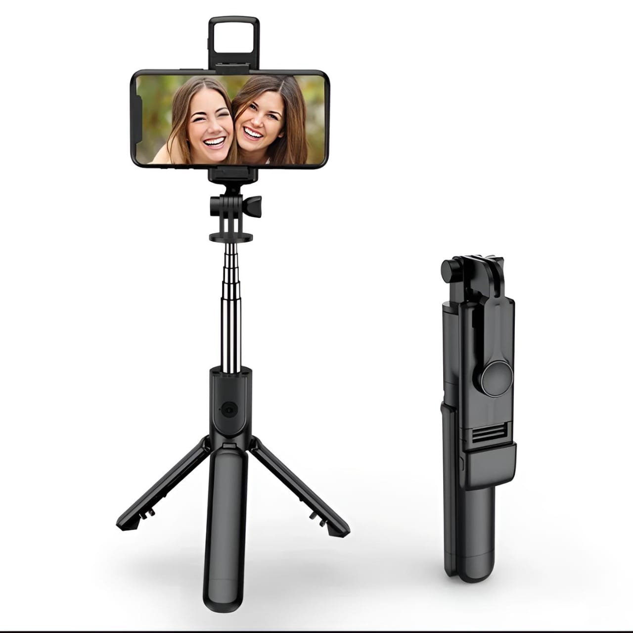 R1S Selfie Stick with Tripod | Bluetooth Foldable Selfie Rod with Remote