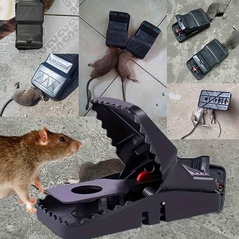 Best Seller Catcher Automatic Spring Reusable Plastic Black Rat Mice Mouse