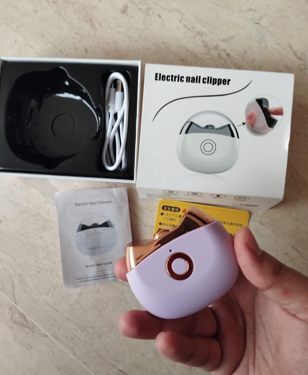 Electric Automatic Nail Clipper,Electric Baby Nail Clippers with Light,Rechargeable Nail Clippers with