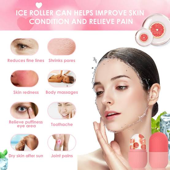 (without box )Reusable Facial Ice Roller for Face | Enhance Skin Glow