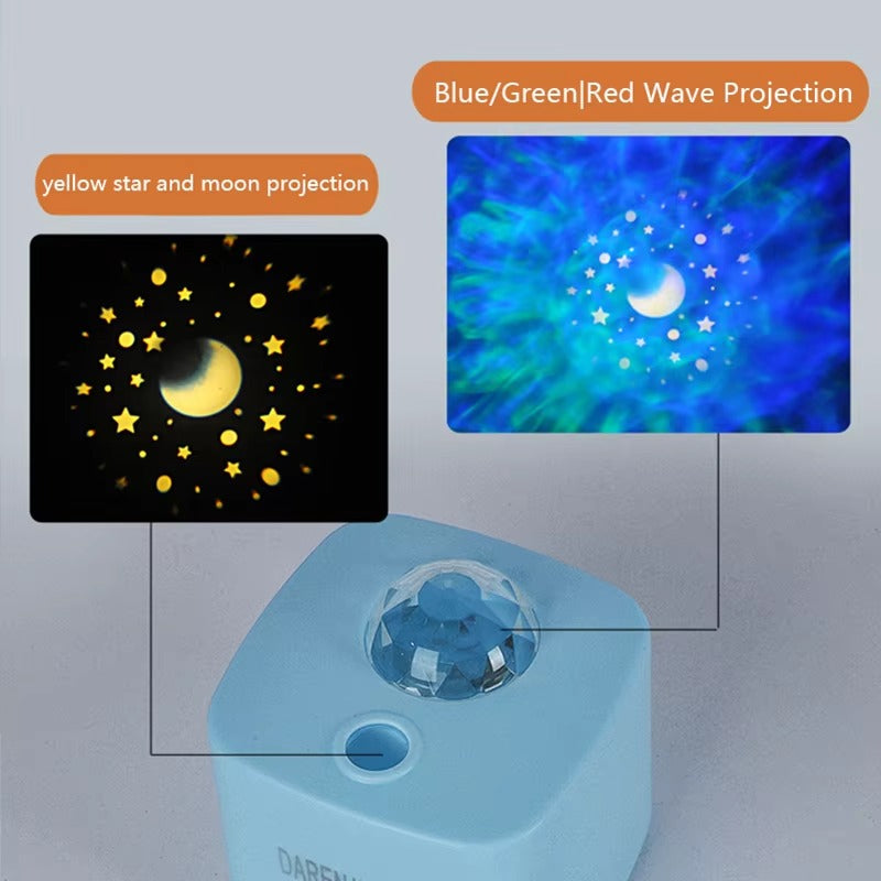 Ocean Light Projector for Bedroom Led Star Galaxy Sky Wave Color Rotating