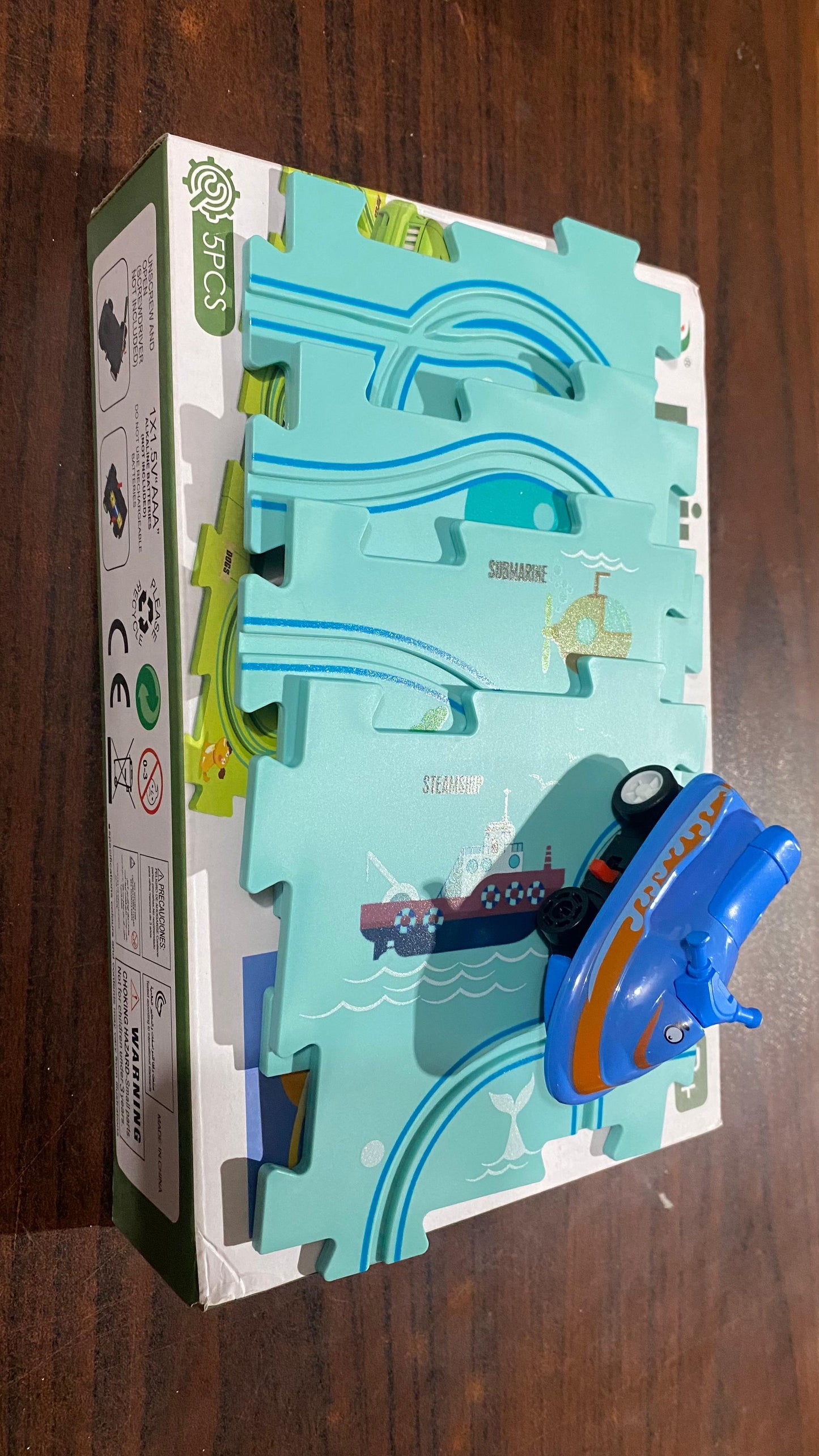 Puzzle Track Car Play Set / DIY Building Block Train Rail Car