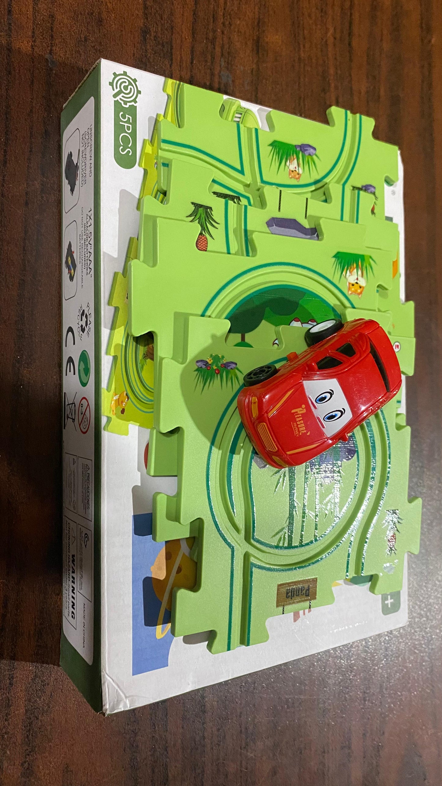 Puzzle Track Car Play Set / DIY Building Block Train Rail Car