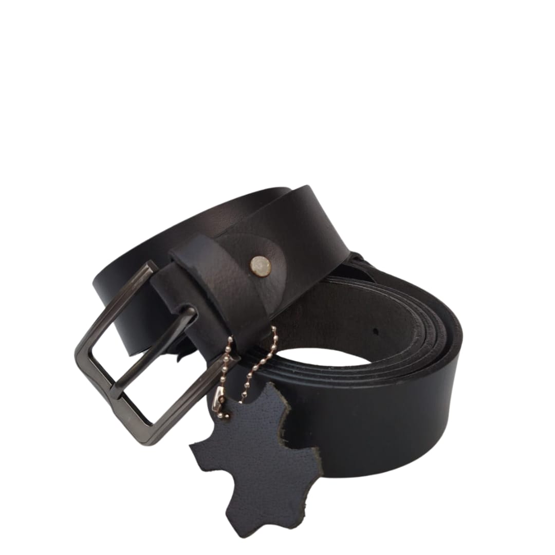 Men buffalo leather belt | Waist Belt for boys & Mens (Black)