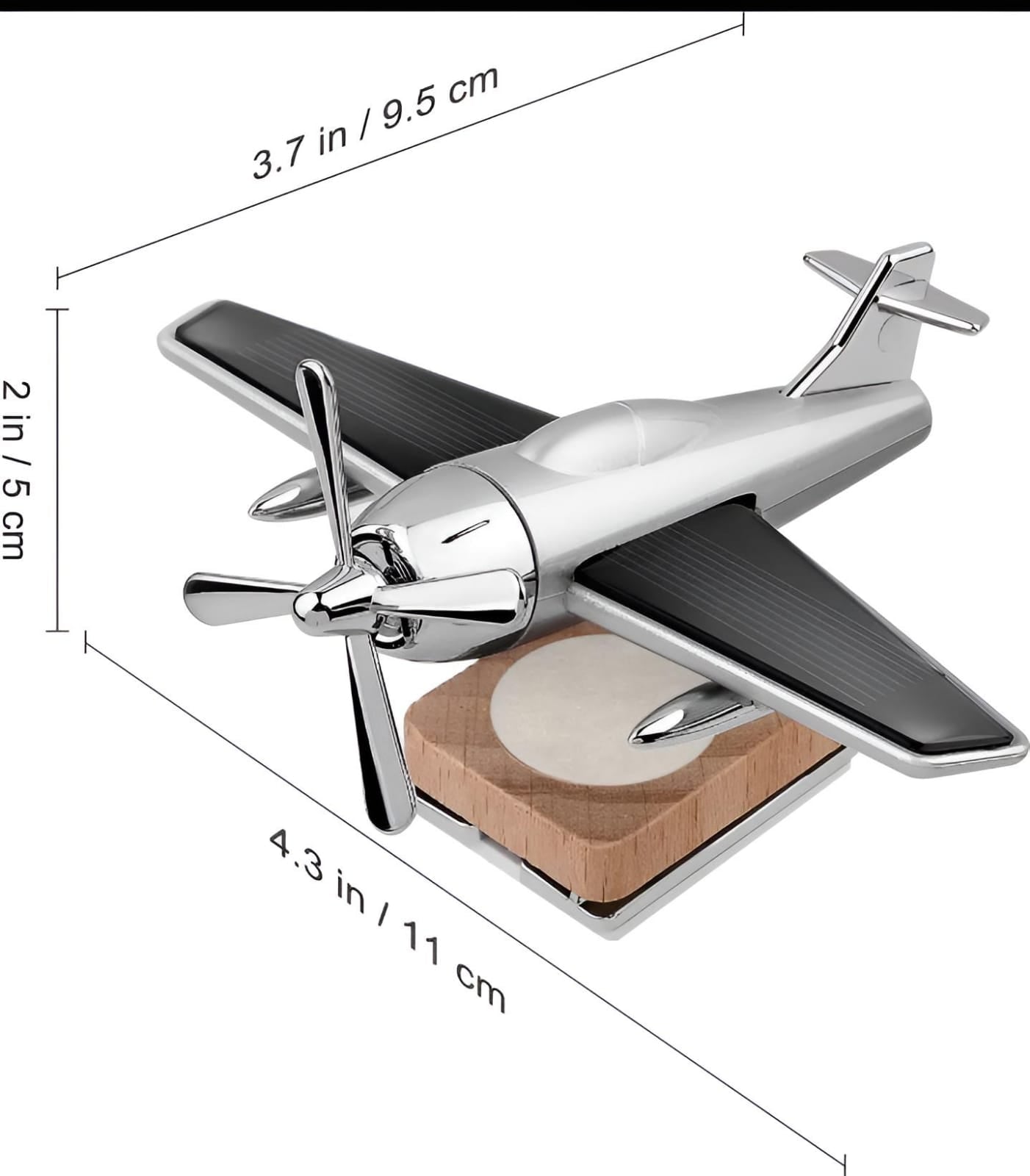 CaDecoration Plan Solar powered aeroplane car air freshener - Car Dashboard Solar