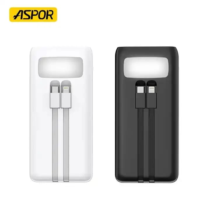 Aspor A350 50,000mAh - Fast Charging with Built-in Flashlight Power Bank for