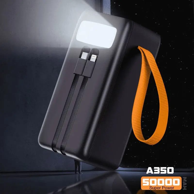 Aspor A350 50,000mAh - Fast Charging with Built-in Flashlight Power Bank for