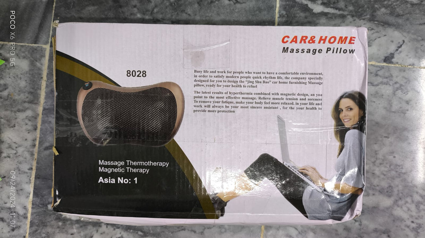 Car Head Massage Pillow Relax Vibrator Electric Shoulder Back Heating Kneading Infrared